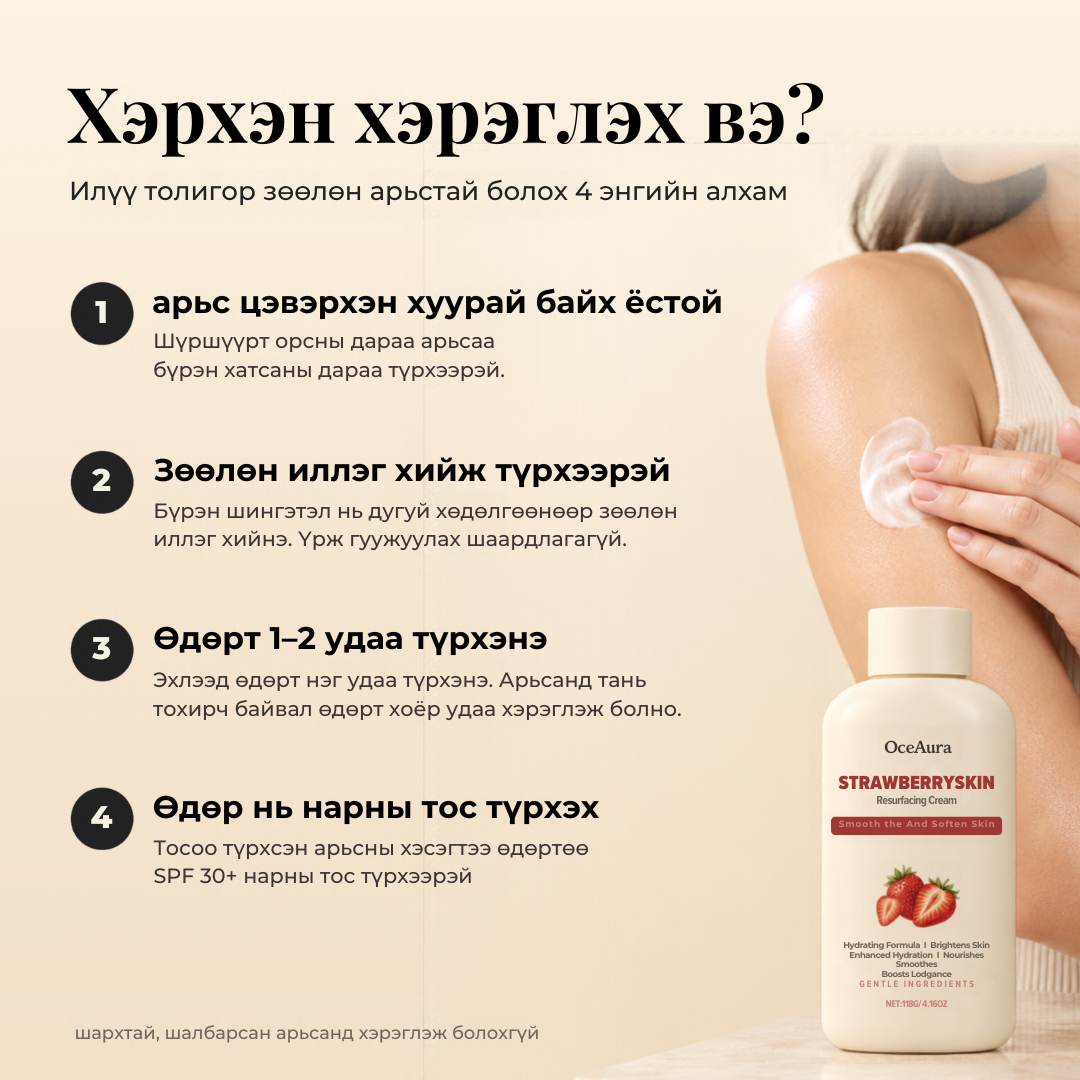 Барзгар, барзайсан арьсыг торгомсог зөөлөн болгох тос